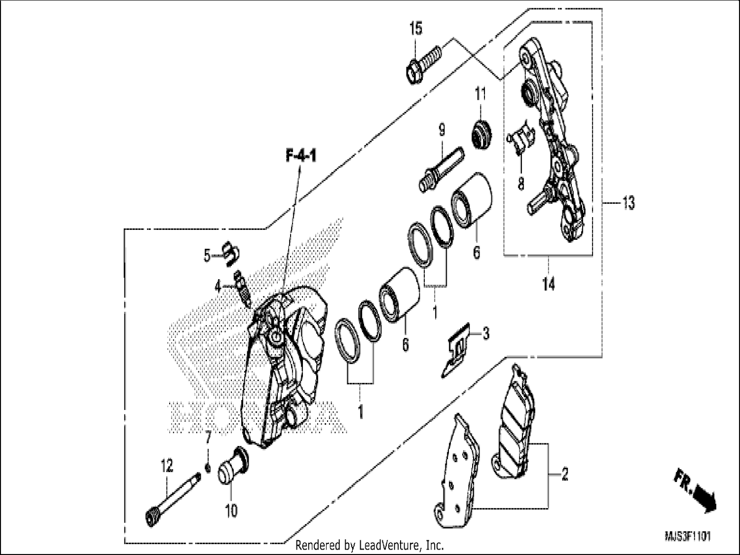  1 FRONT BRAKE CALIPER (NC750JH)