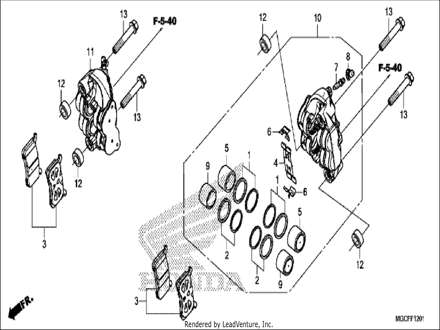  1 FRONT BRAKE CALIPER (CB1100NA/NAD)