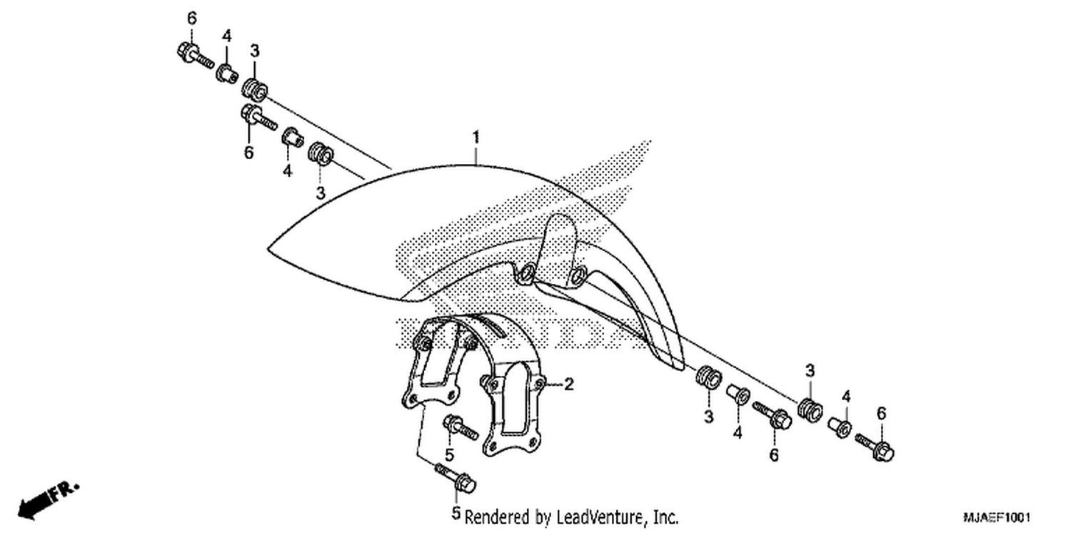  1 FRONT FENDER (VT750C2B)