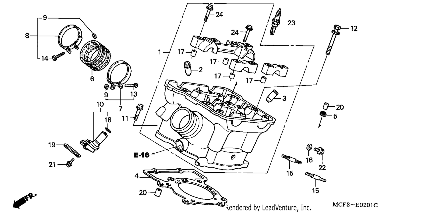 REAR CYLINDER HEAD