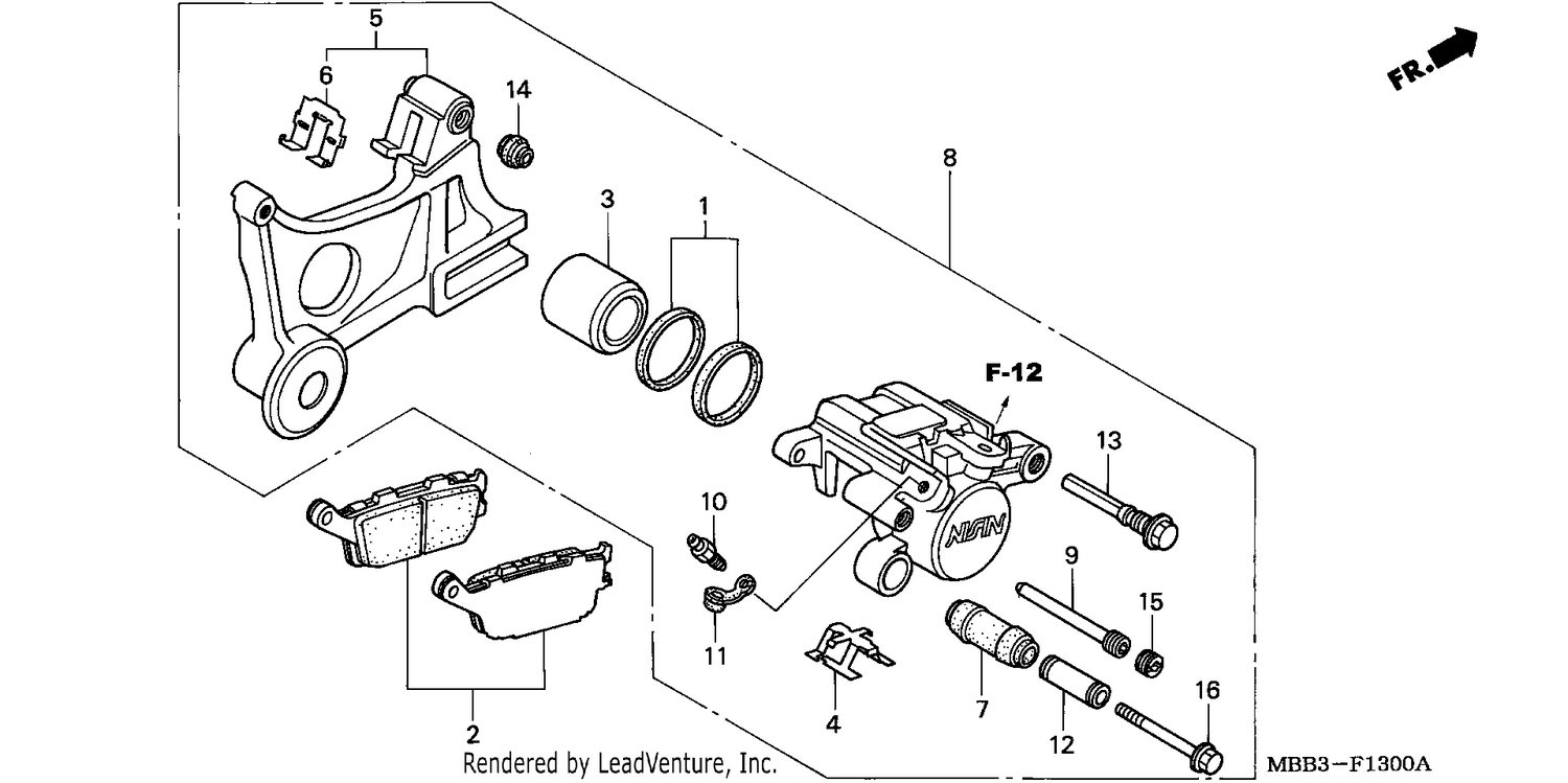 REAR BRAKE CALIPER