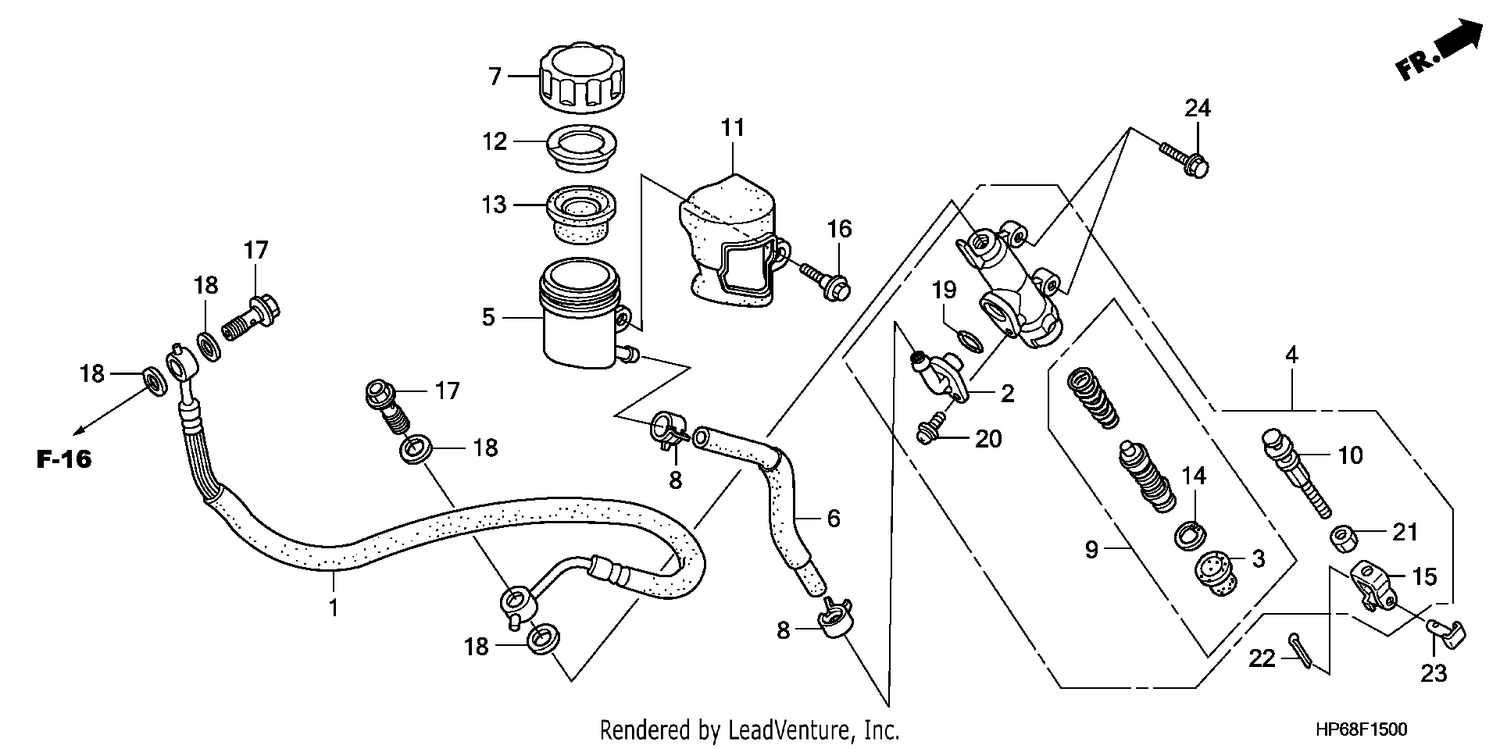 REAR BRAKE MASTER CYLINDER