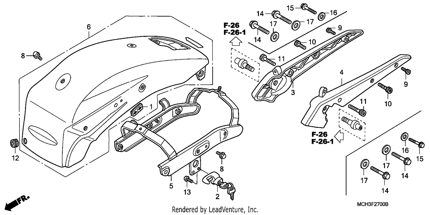 REAR FENDER/GRAB RAIL