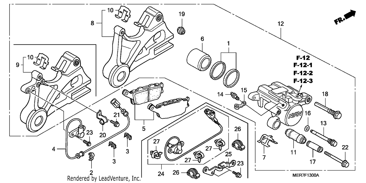 REAR BRAKE CALIPER