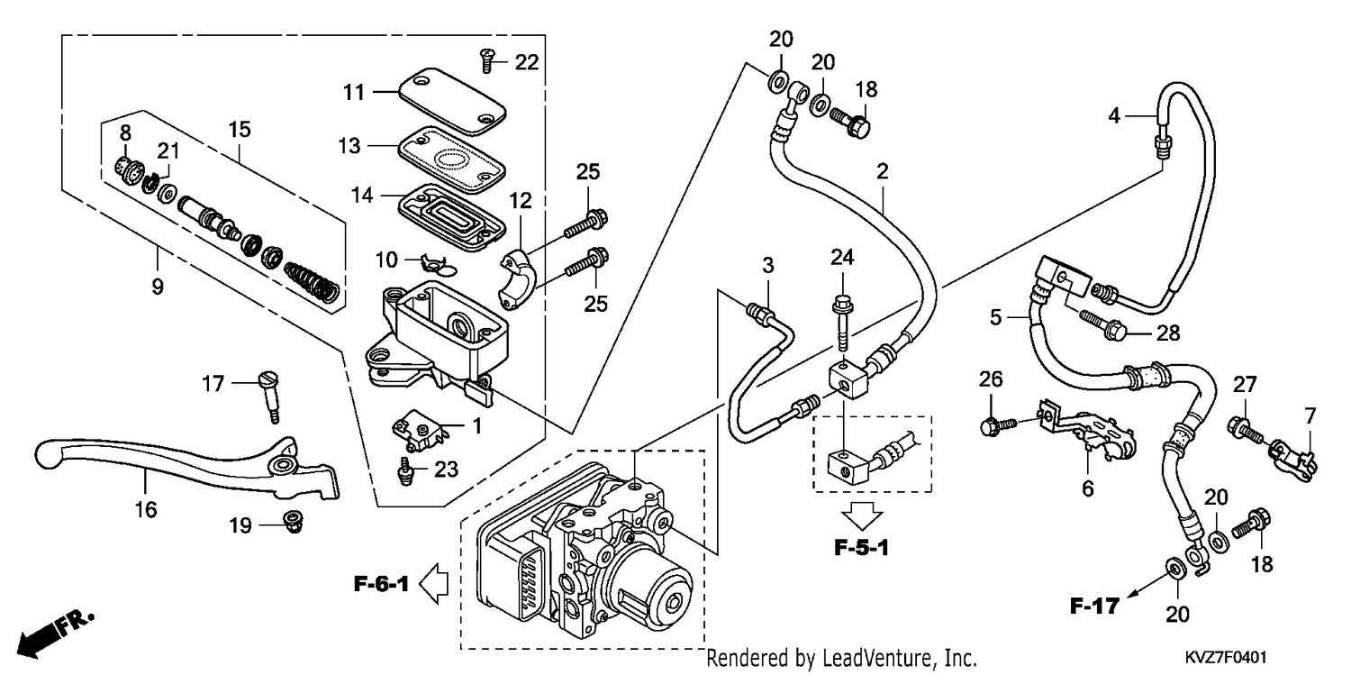 FRONT BRAKE MASTER CYLINDER (NSS250A)