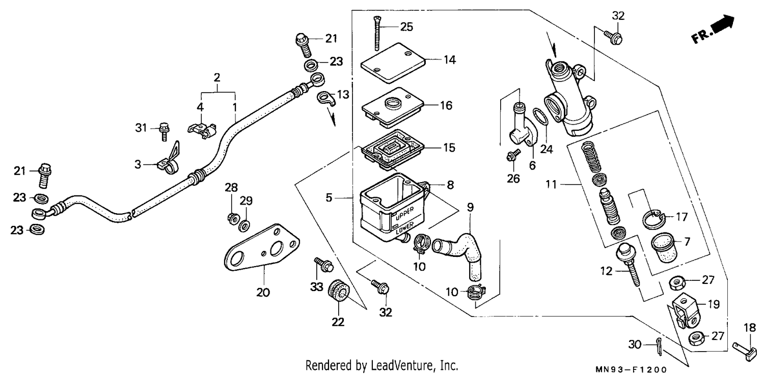 REAR BRAKE MASTER CYLINDER