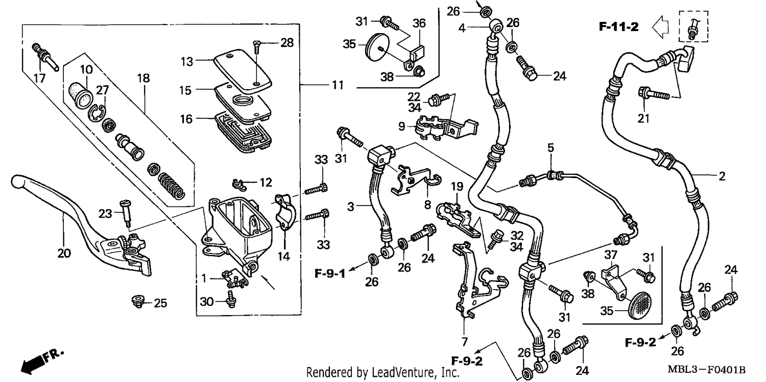 FR. BRAKE MASTER CYLINDER (NT650V2/3/4/5)
