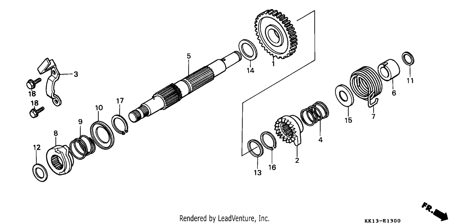 KICK STARTER SPINDLE