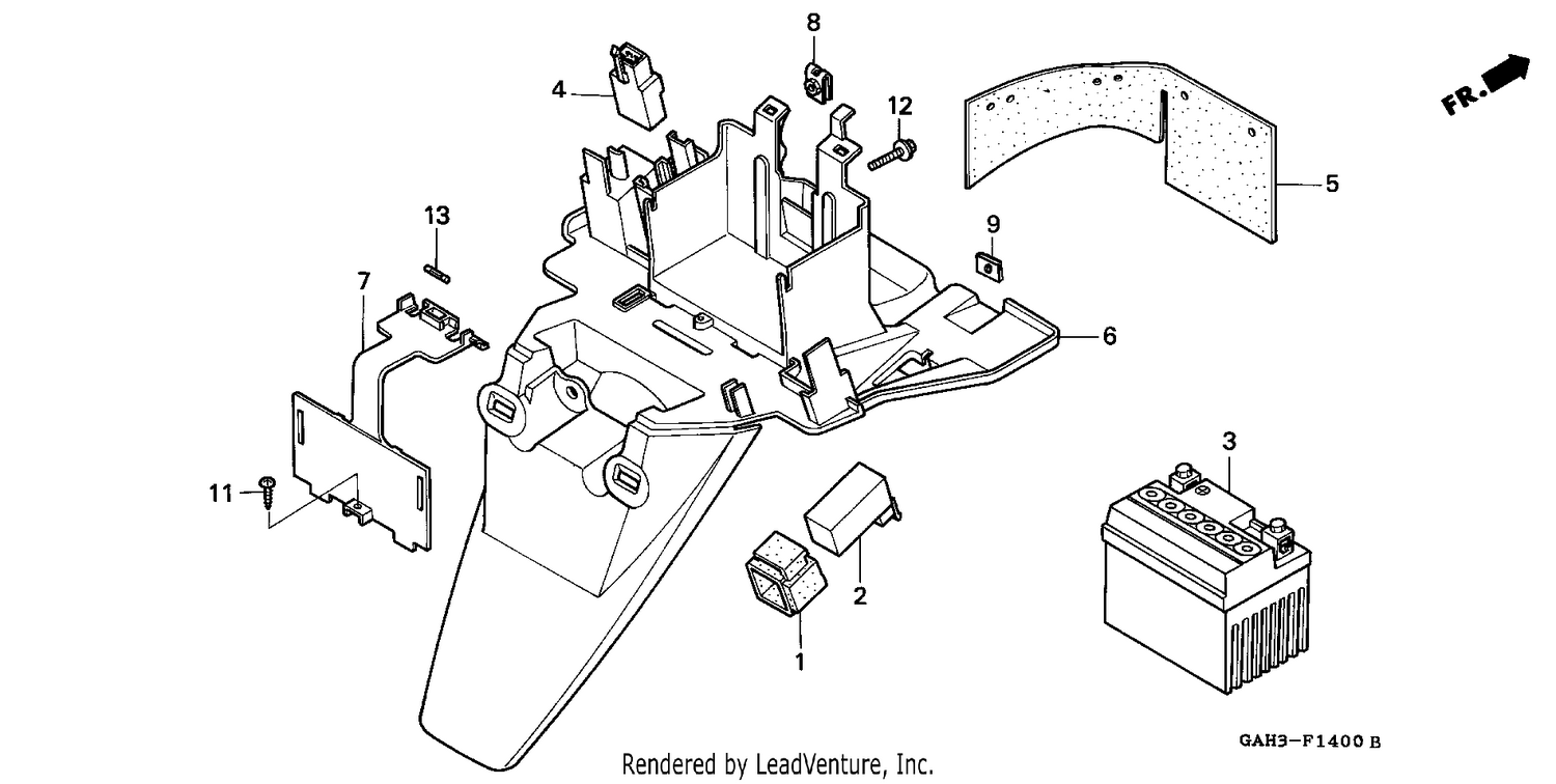 BATTERY/REAR FENDER