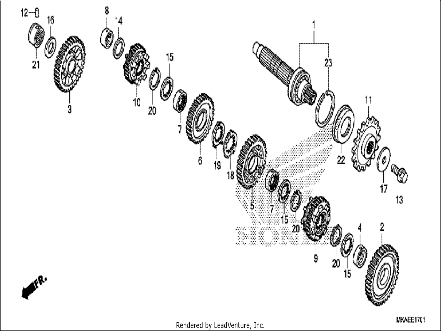  1 TRANSMISSION (COUNTERSHAFT)