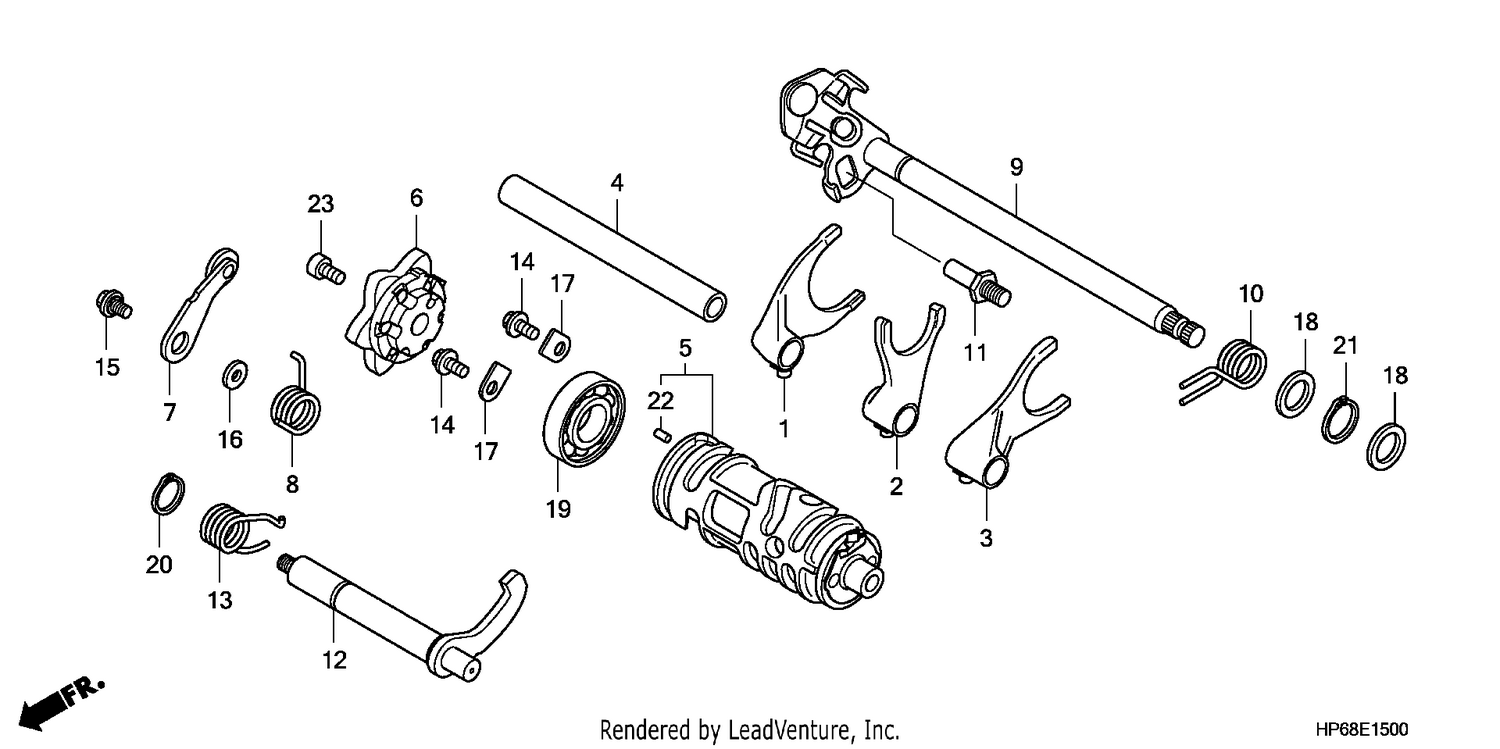 GEAR SHIFT DRUM/GEAR SHIF T FORK