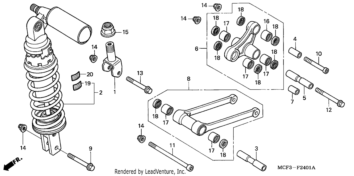 REAR CUSHION (VTR1000SP2/ 3/4/5/6)