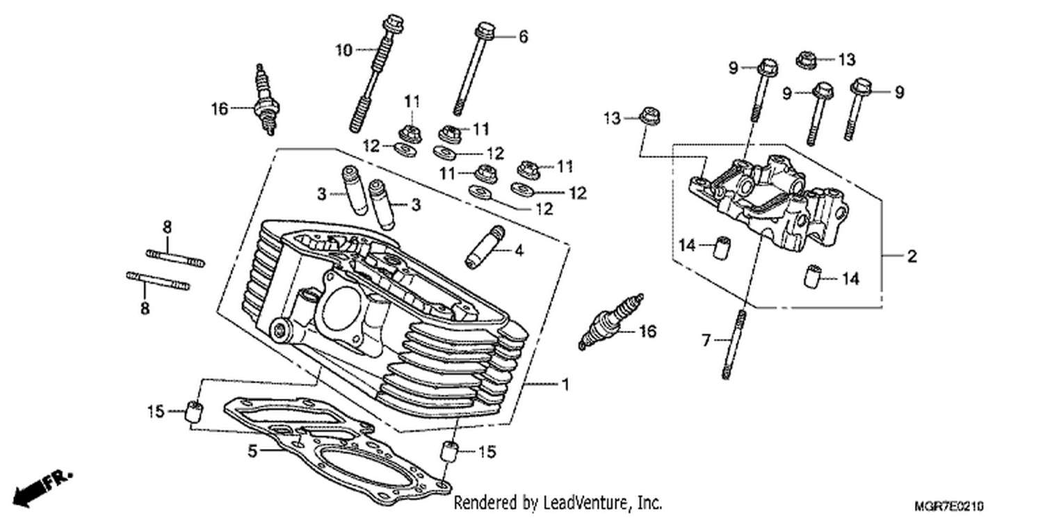  10 REAR CYLI NDER HEAD