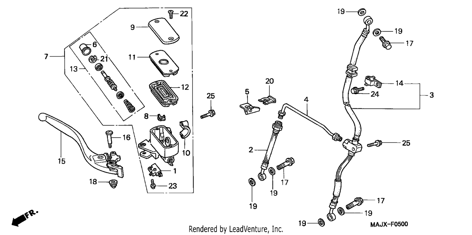 FR. BRAKE MASTER CYLINDER (ST1100)