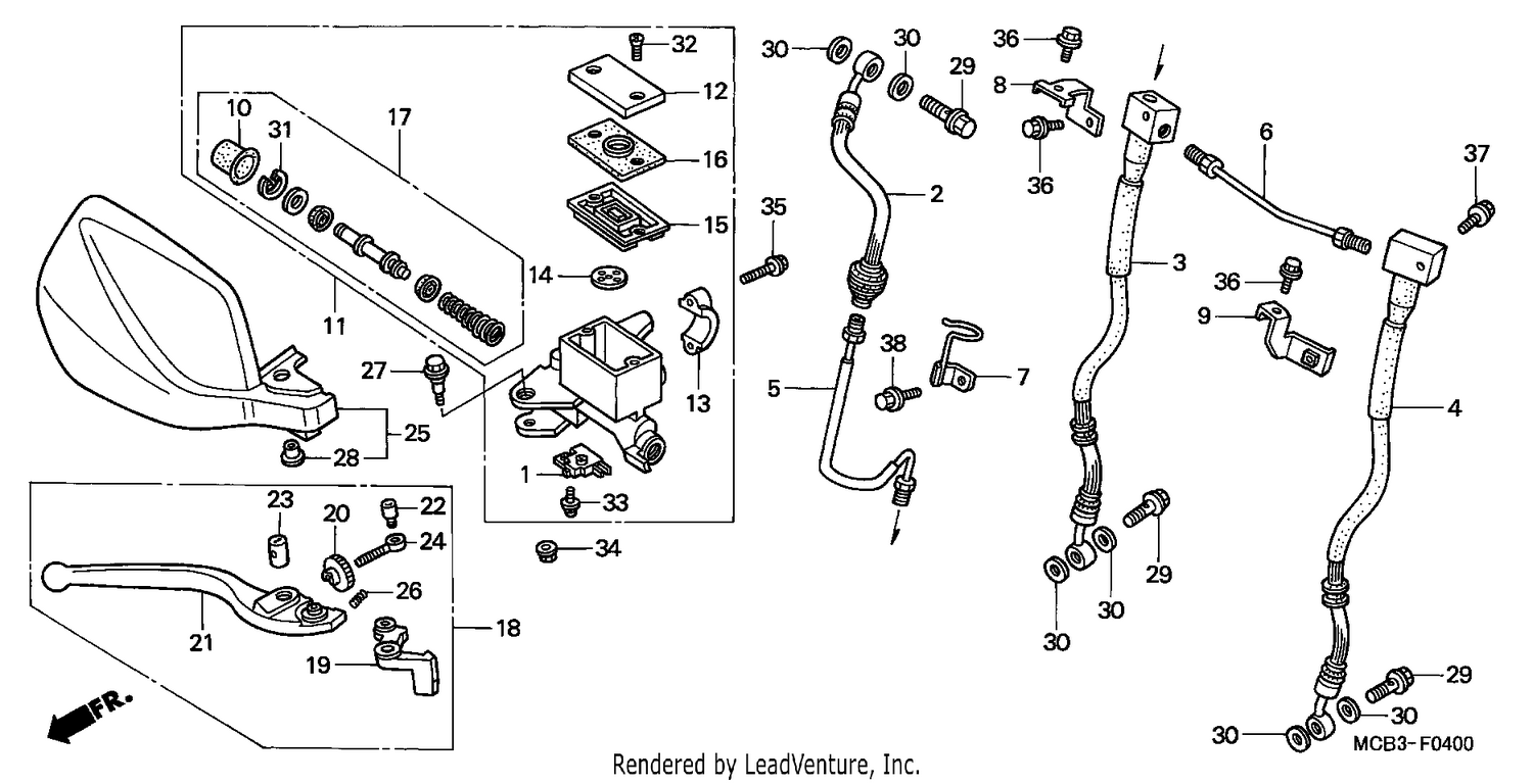 FR. BRAKE MASTER CYLINDER
