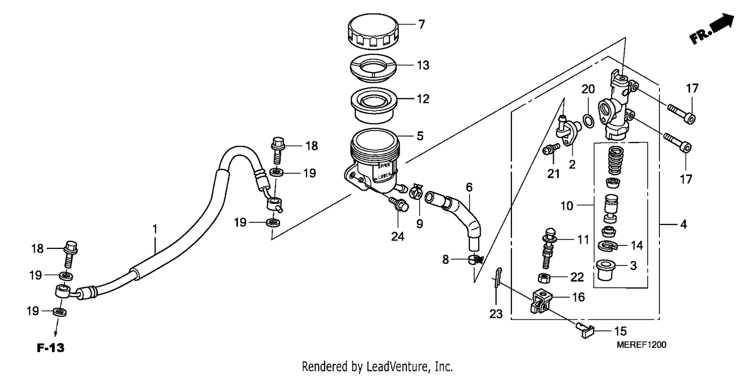 REAR BRAKE MASTER CYLINDER (CBF600S/N)