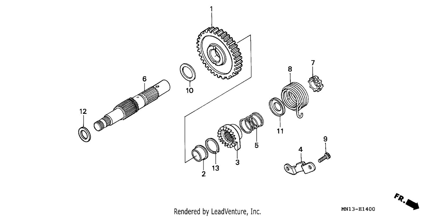 KICK STARTER SPINDLE