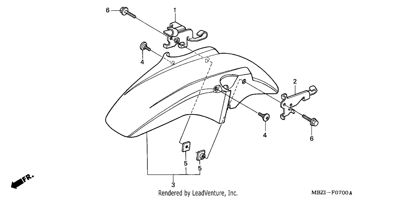 FRONT FENDER (CB600F2/F22/3/4)