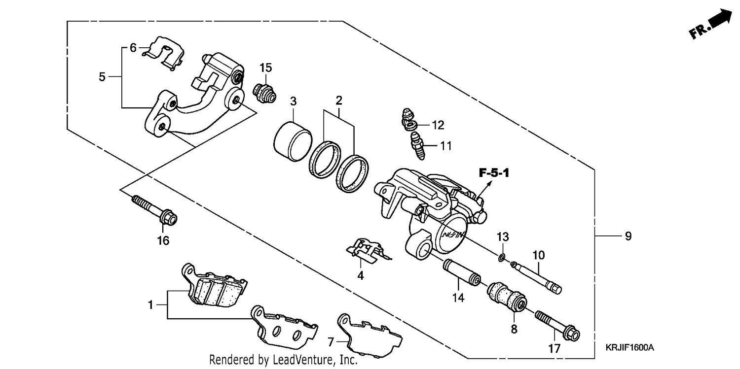 REAR BRAKE CALIPER (FES1253-5)(FES1503-5)