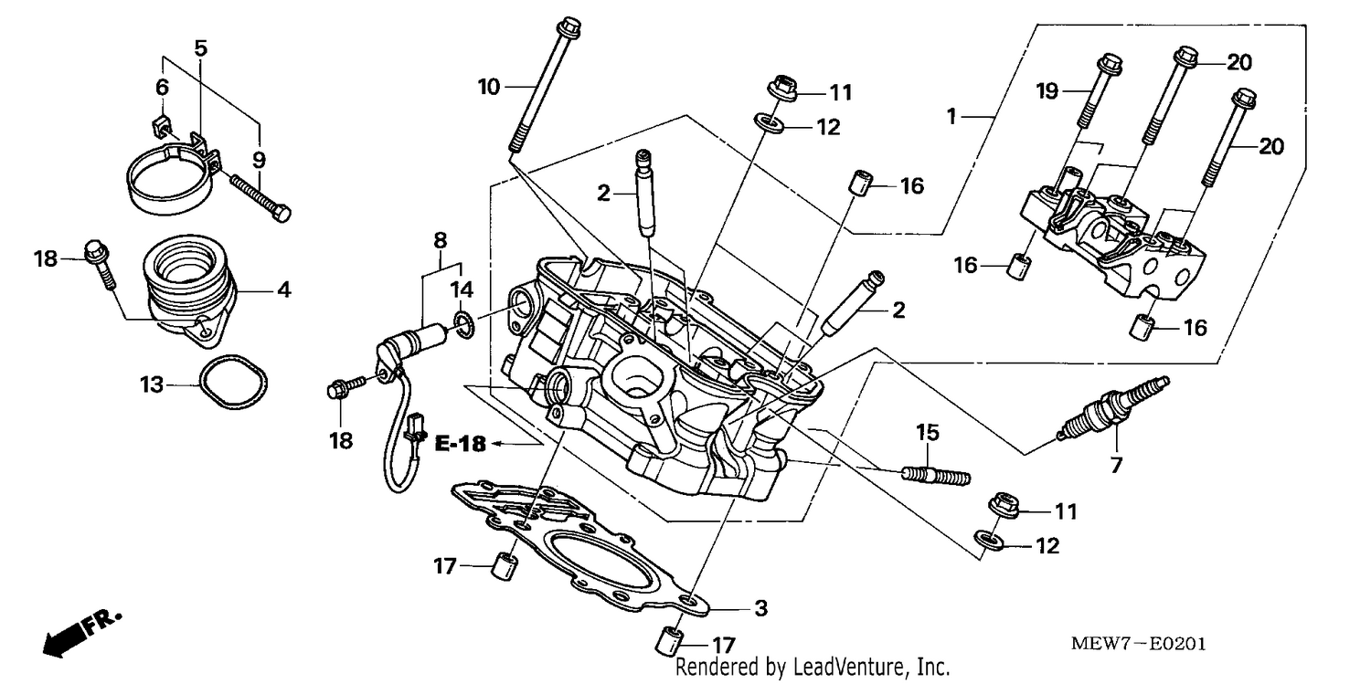 REAR CYLINDER HEAD