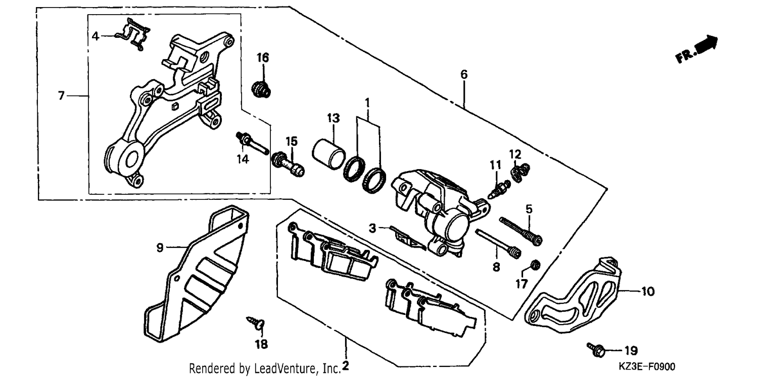 REAR BRAKE CALIPER
