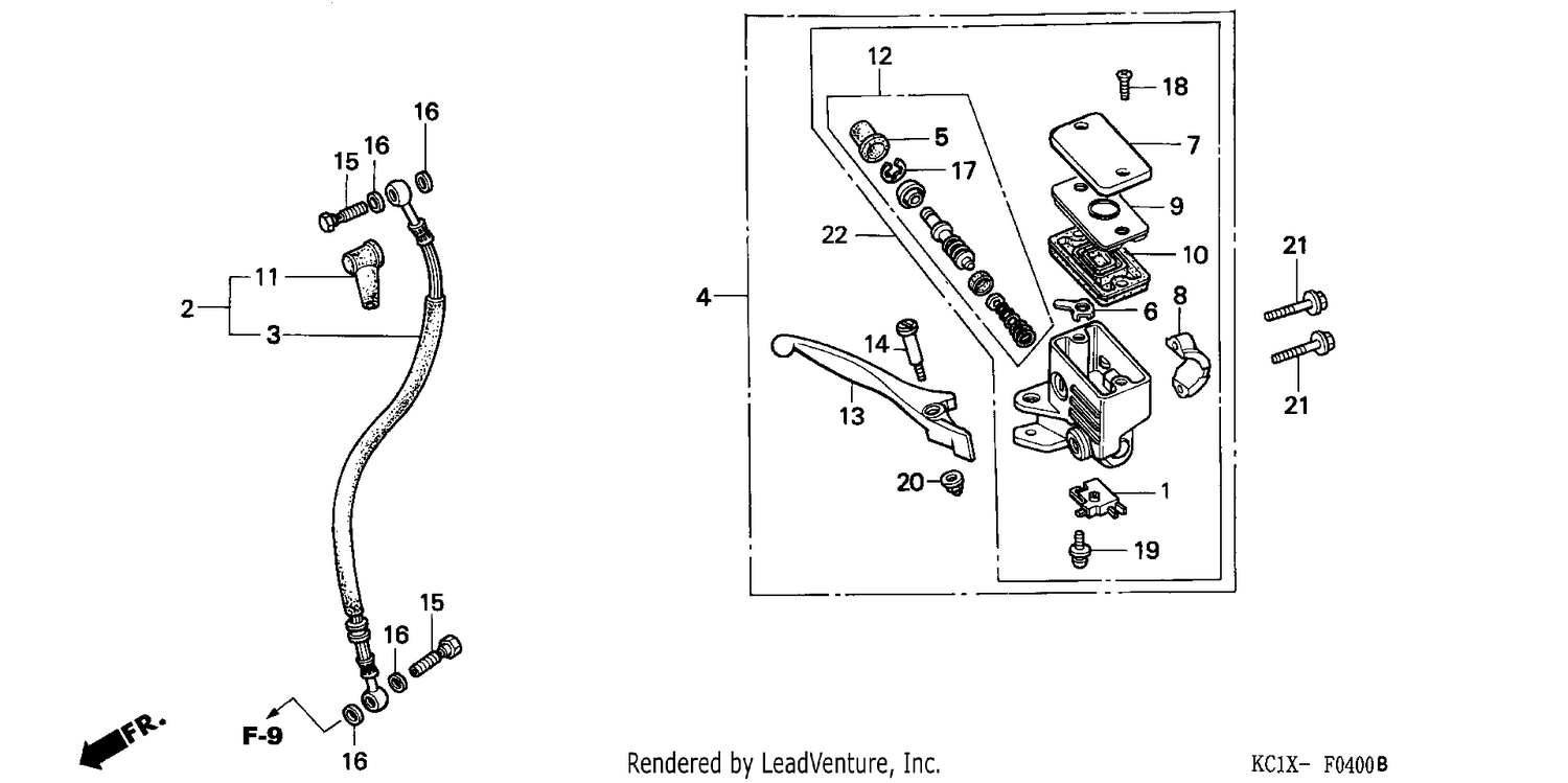 FR. BRAKE MASTER CYLINDER