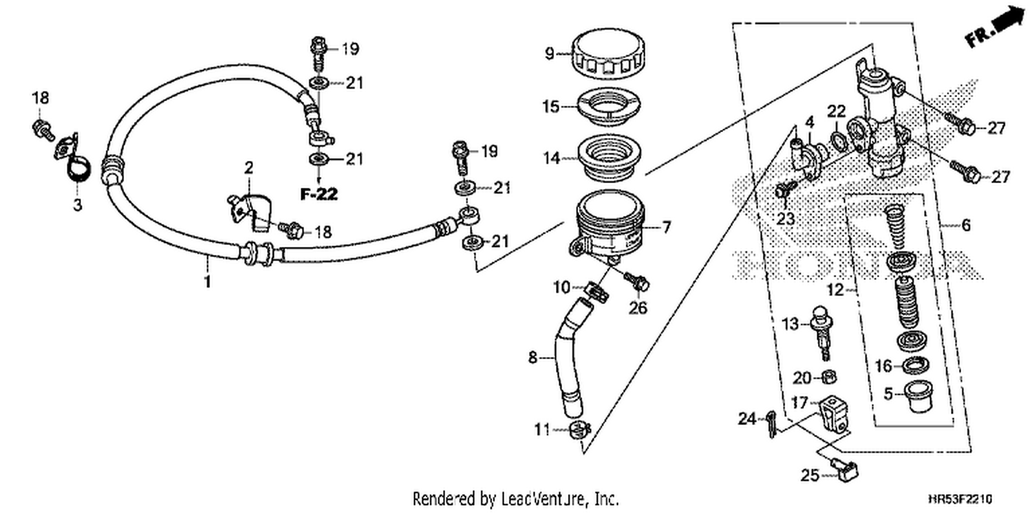  10 REAR BRAKE MASTER CYLINDER