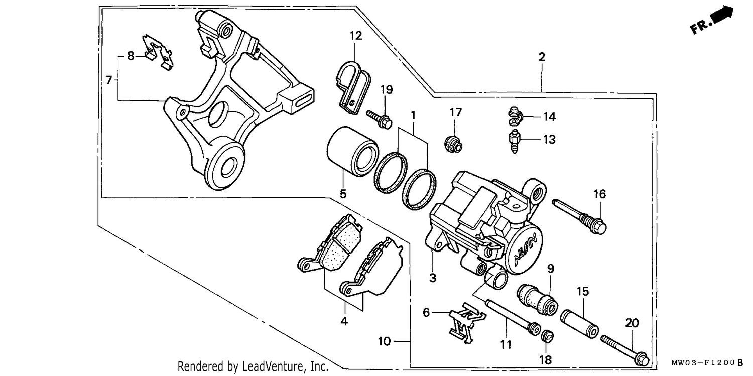 REAR BRAKE CALIPER