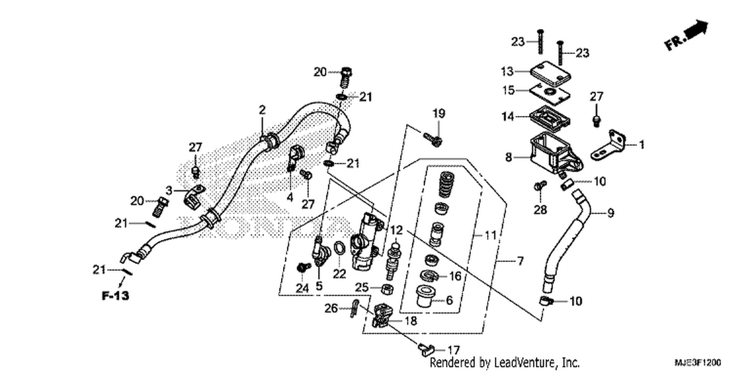 REAR BRAKE MASTER CYLI NDER (CBR650F)