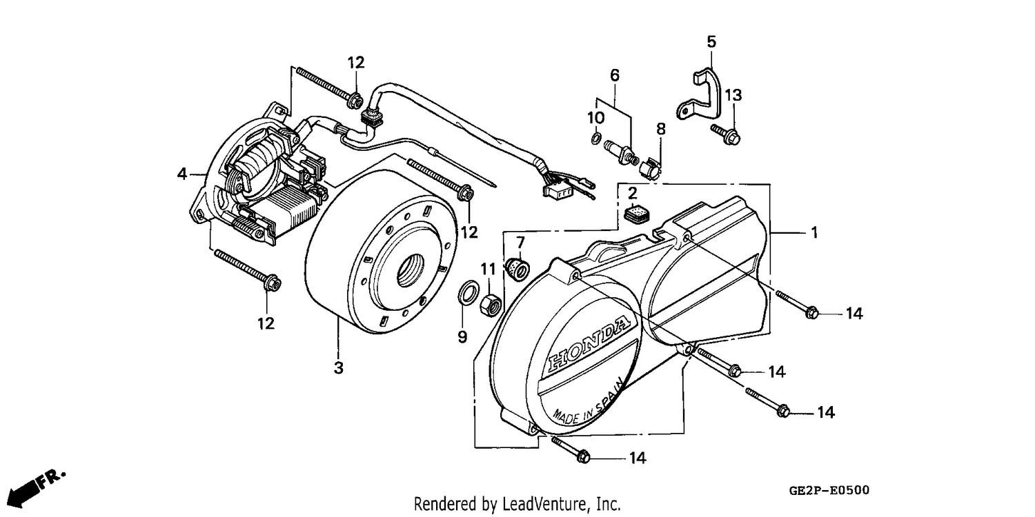 LEFT CRANKCASE COVER/ GENERATOR