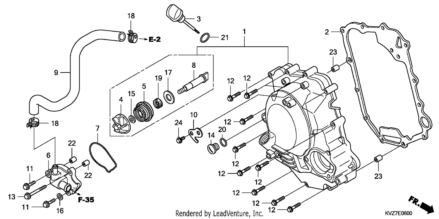 RIGHT CRANKCASE COVER/WAT ER PUMP