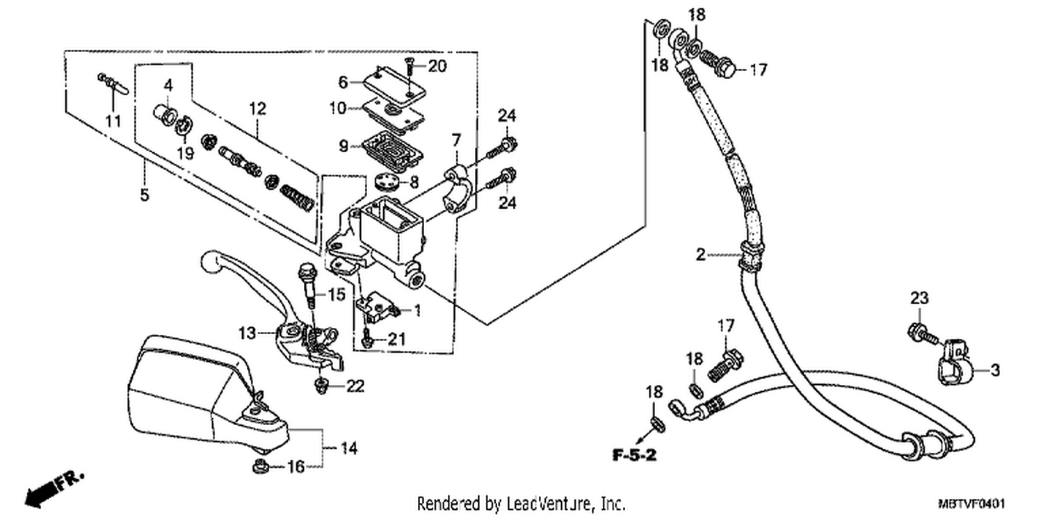 1 FR. BRAKE MASTER CYLINDER (XL1000VA)