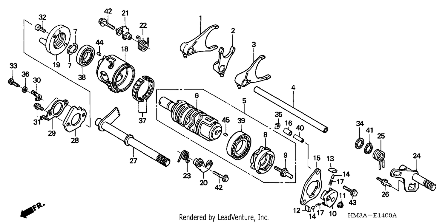 GEARSHIFT DRUM (TRX300EX'01-'06)