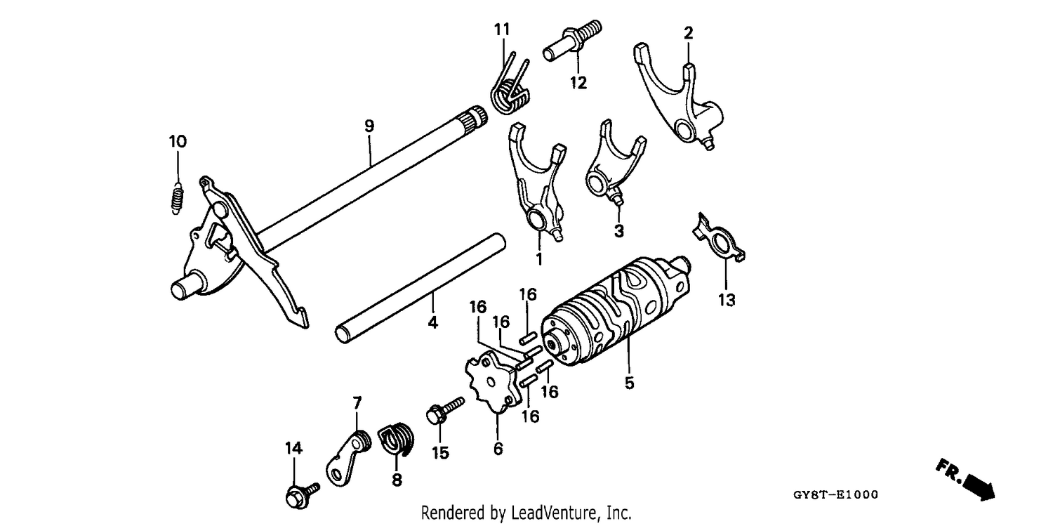 GEARSHIFT DRUM/ GEARSHIFT FORK