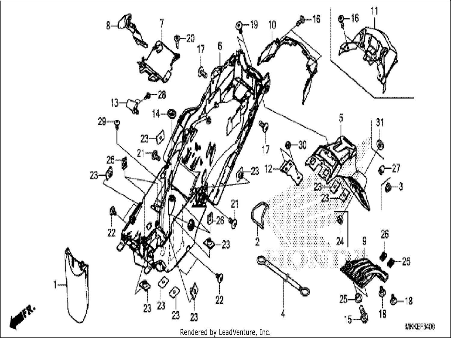  REAR FENDER