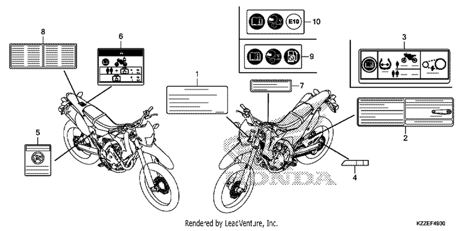  CAUTI ON LABEL (CRF250L/ LA)