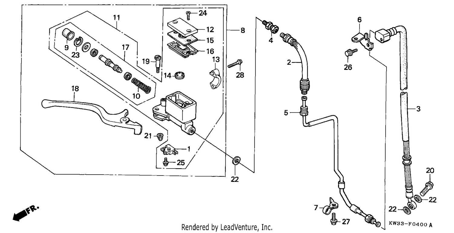 FR. BRAKE MASTER CYLINDER