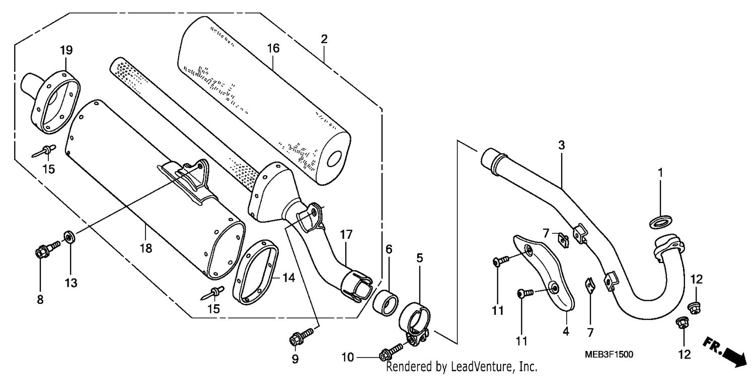 EXHAUST MUFFLER (CRF450R2-CM)