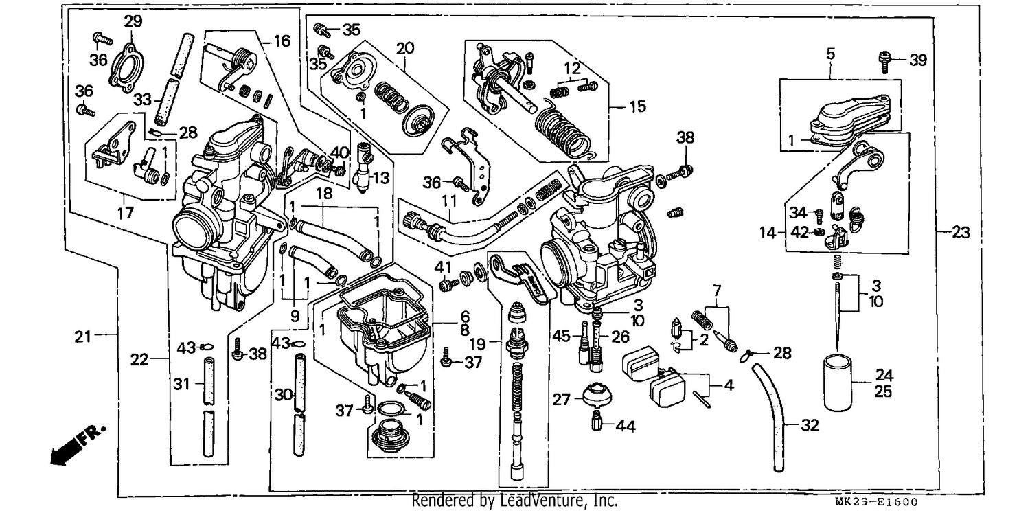 CARBURETOR (XR600RF/RG/RH)