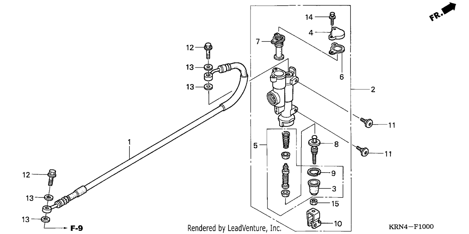 RR. BRAKE MASTER CYLINDER
