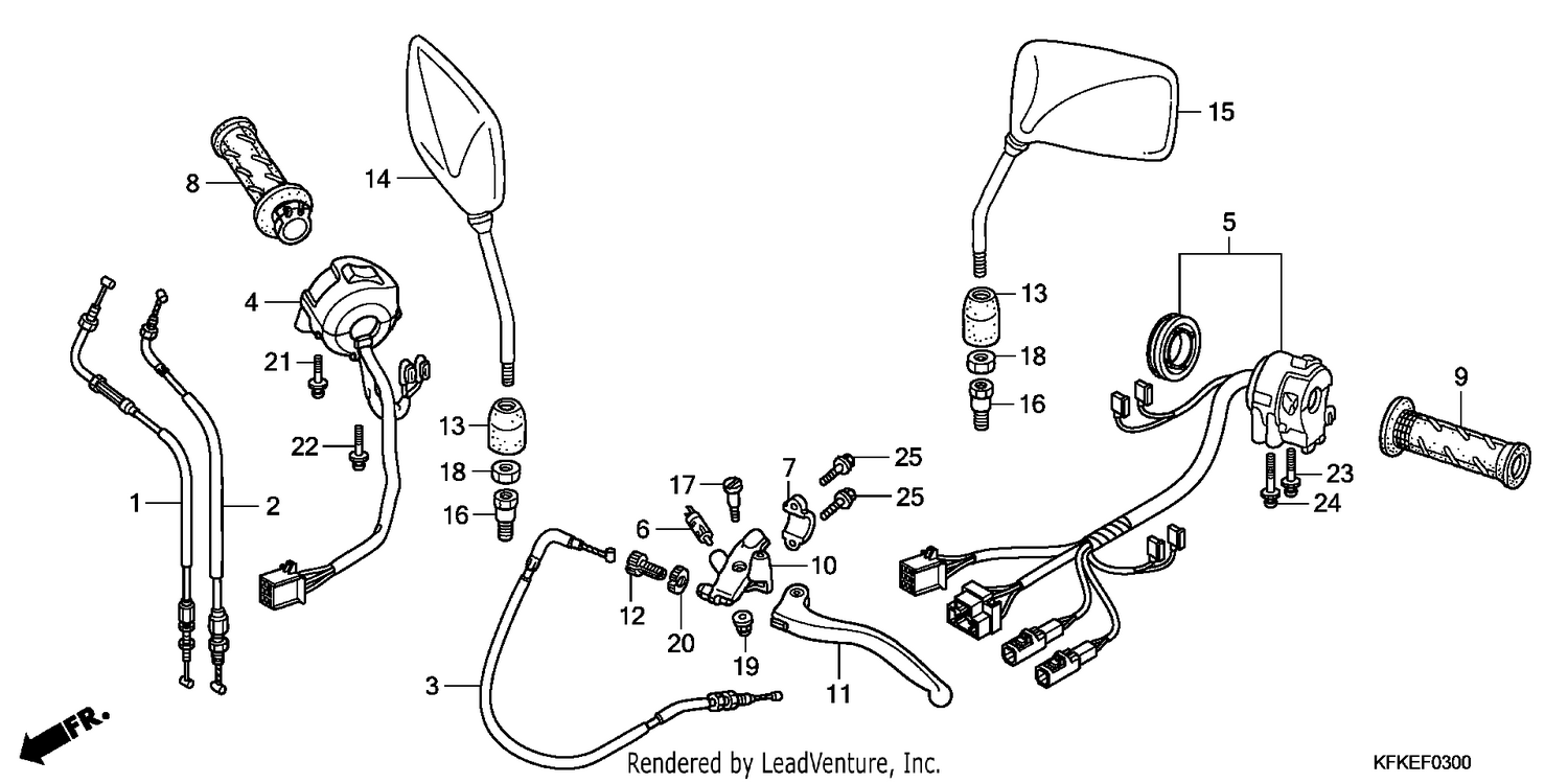 HANDLE LEVER/SWITCH/CABLE /MIRROR