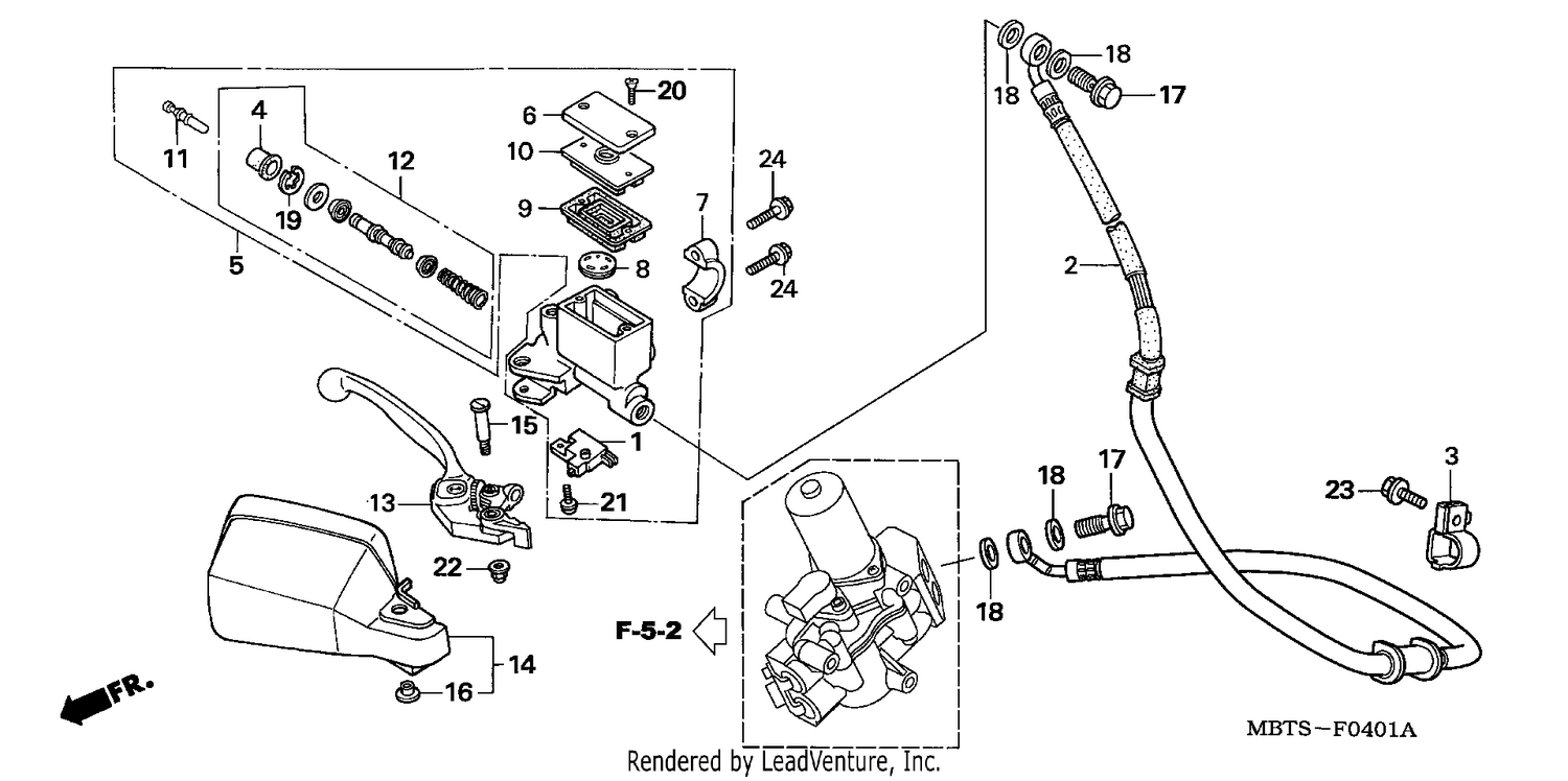FR. BRAKE MASTER CYLINDER (XL1000VA)