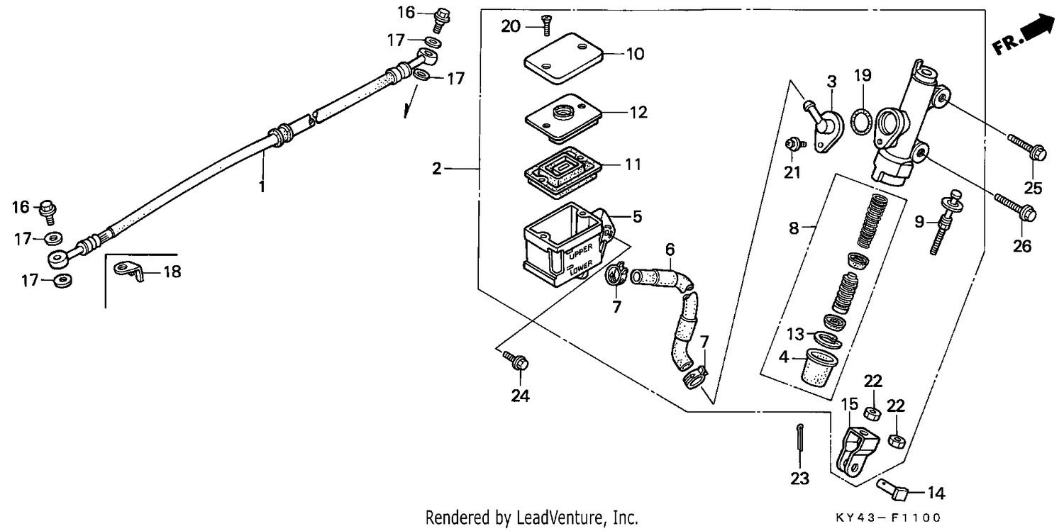 REAR BRAKE MASTER CYLINDER