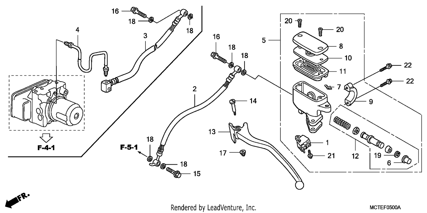 REAR BRAKE MASTER CYLINDER