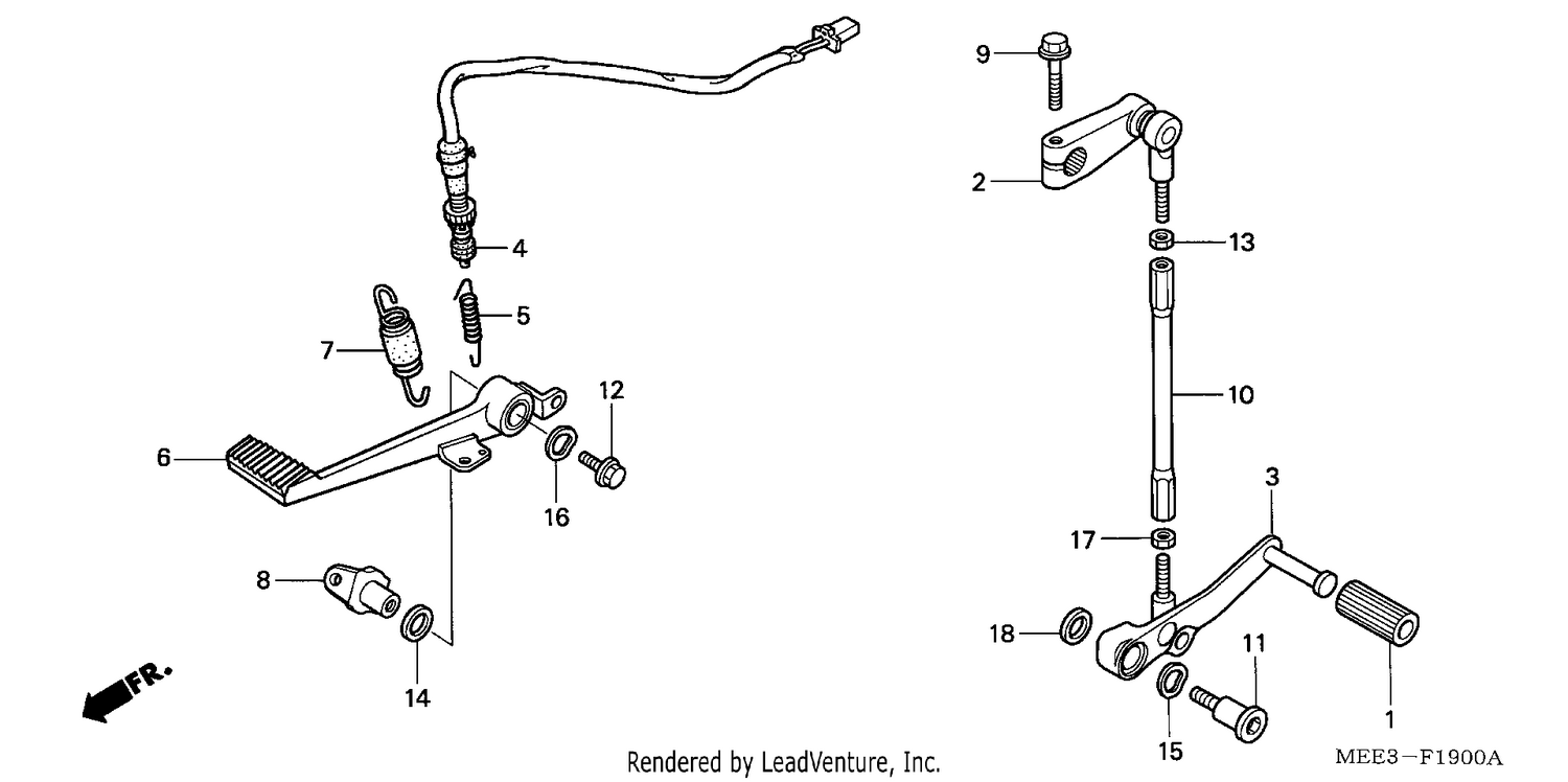 BRAKE PEDAL/CHANGE PEDAL