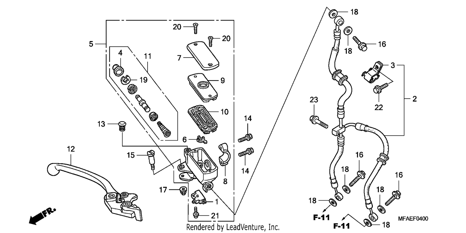 FR. BRAKE MASTER CYLINDER (CBF1000)
