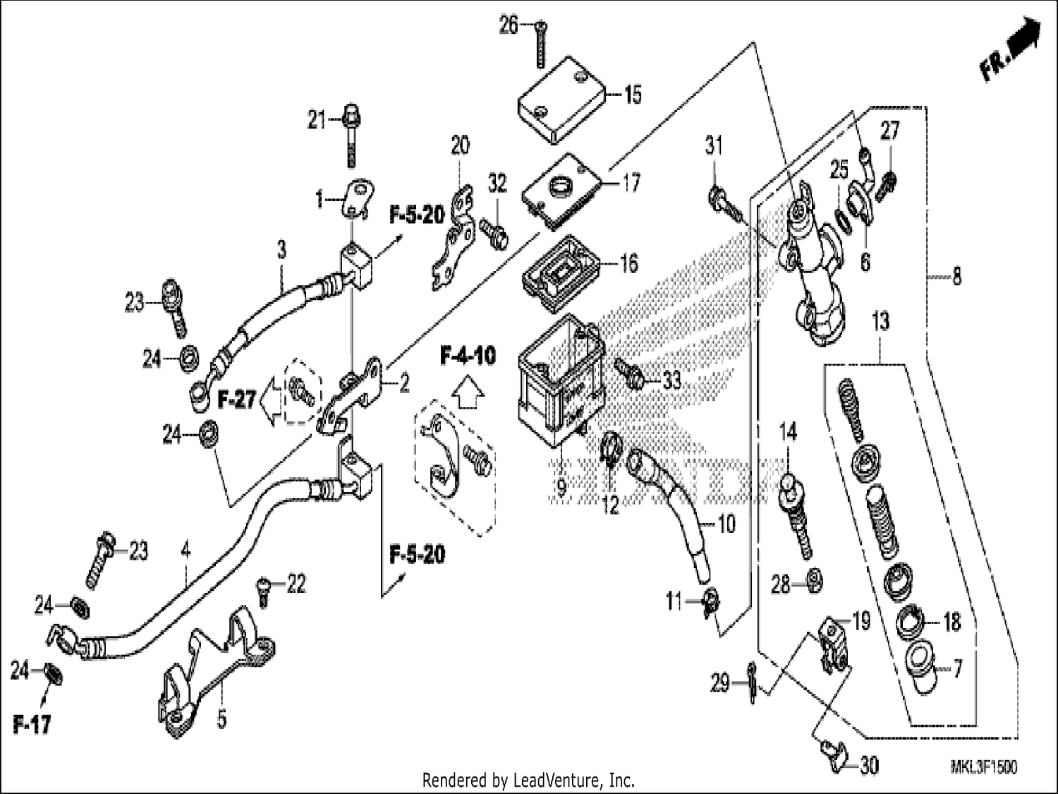 REAR BRAKE MASTER CYLINDER