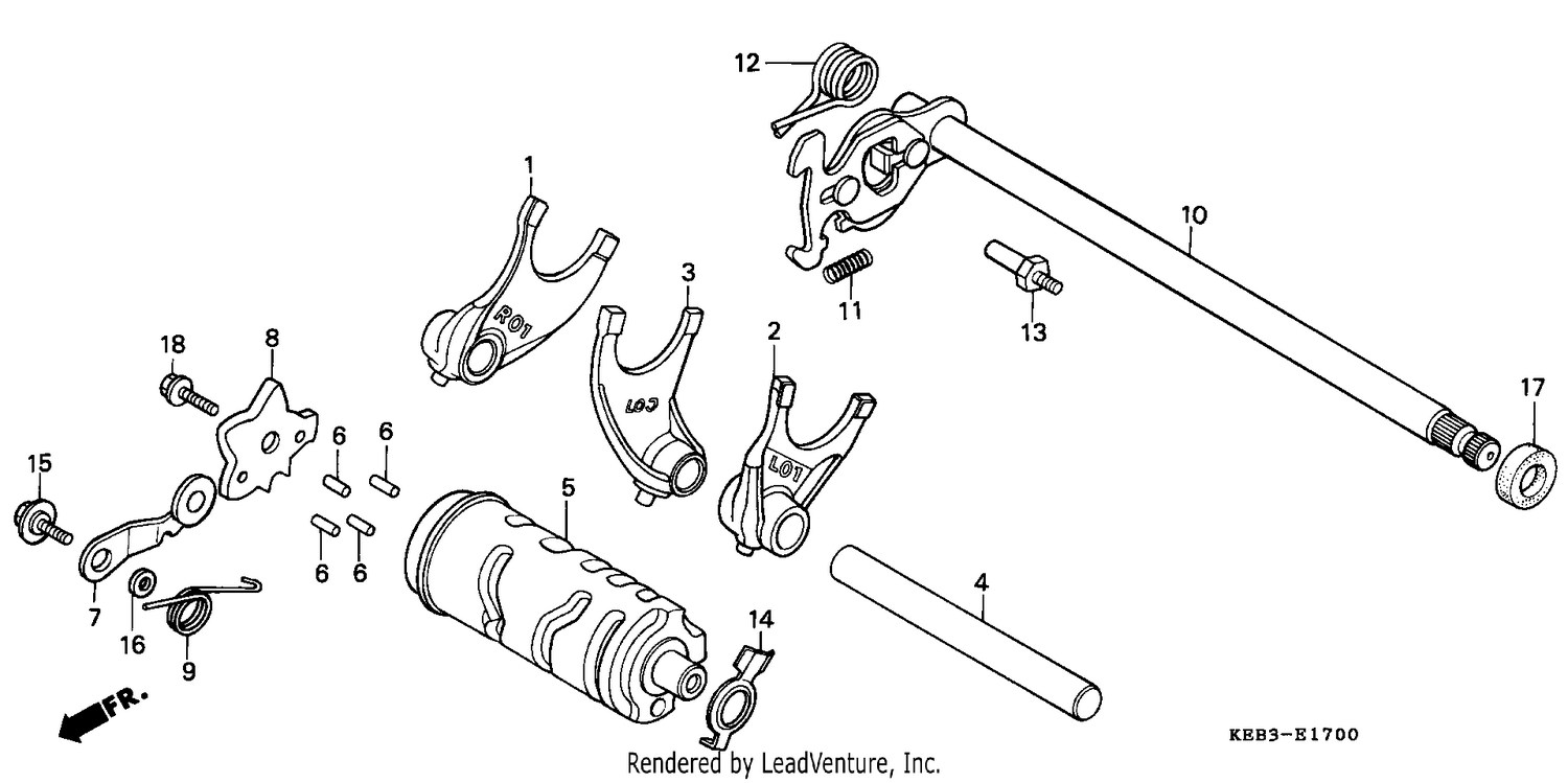SHIFT DRUM/SHIFT FORK