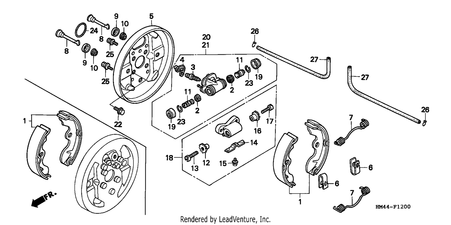 FRONT BRAKE PANEL (TRX300)