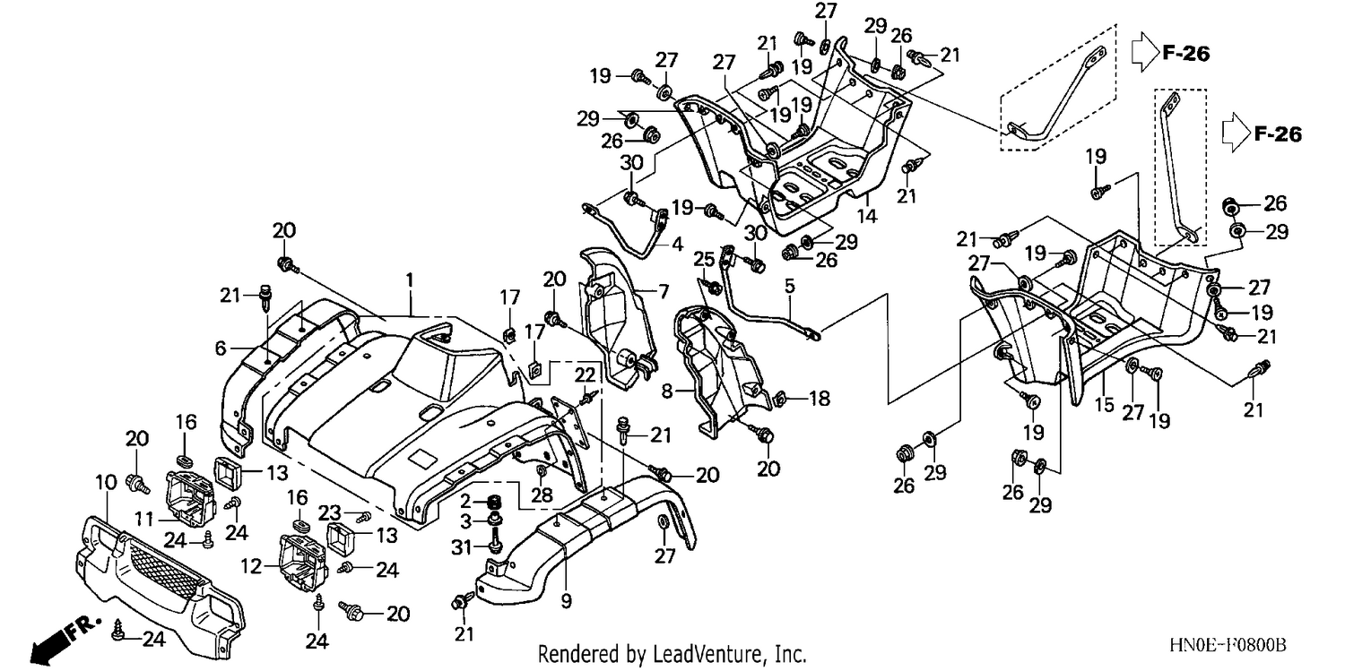 FRONT FENDER (TRX450FE)
